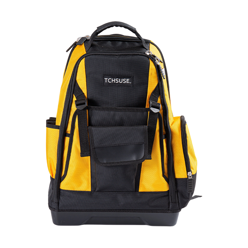 14 インチ 1680D プラスチック底巾着ツール バックパック
